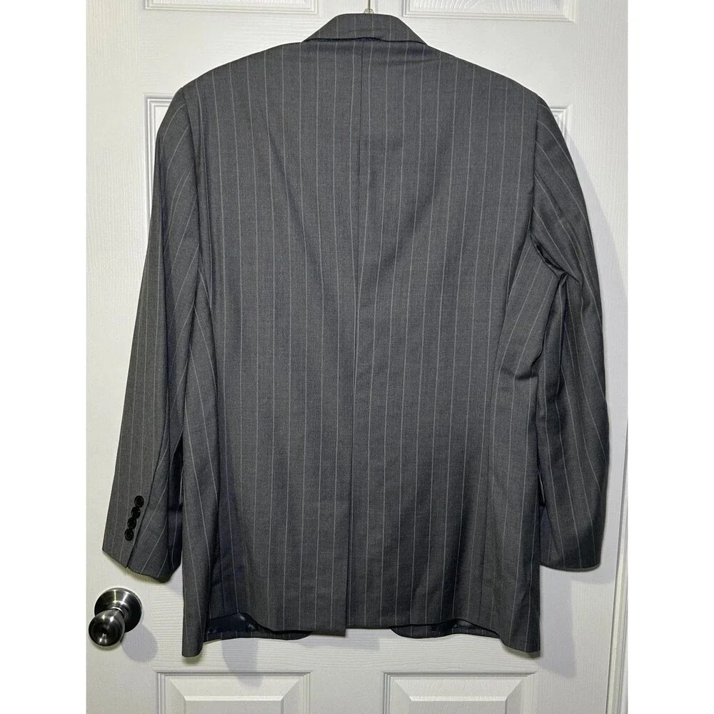 Brooks Brothers Blazer Men's 39R Gray Pinstripe 1818 Fitzgerald Slim Fit Italy
